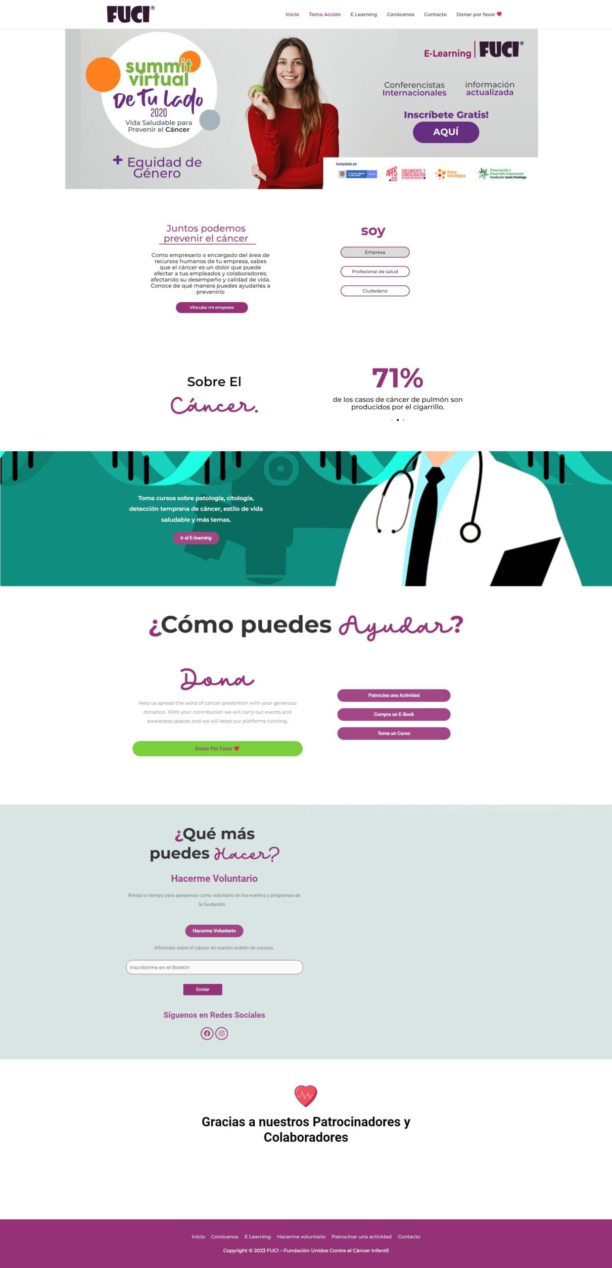 FUCI Fundación Unidos Contra el Cancer Infantil › Fred Villalba – Diseño Web y Tiendas Virtuales